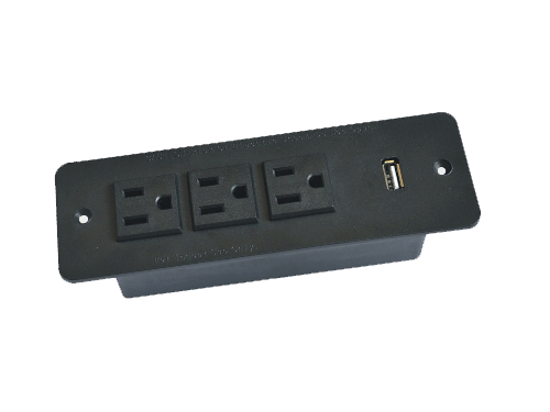 美式三位插座+USB-TY111-031B